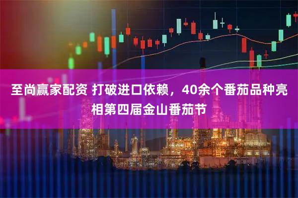 至尚赢家配资 打破进口依赖，40余个番茄品种亮相第四届金山番茄节